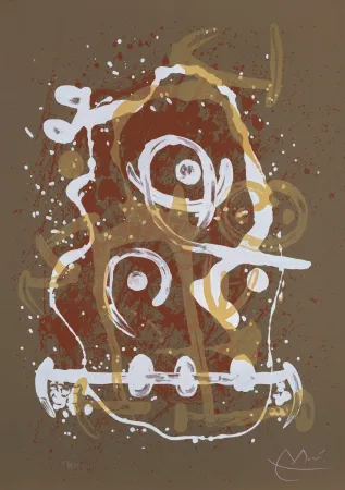 Литография Miró - Chevauchée brun