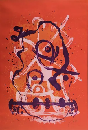 Литография Miró - Chevauchée - Rouge Violet 