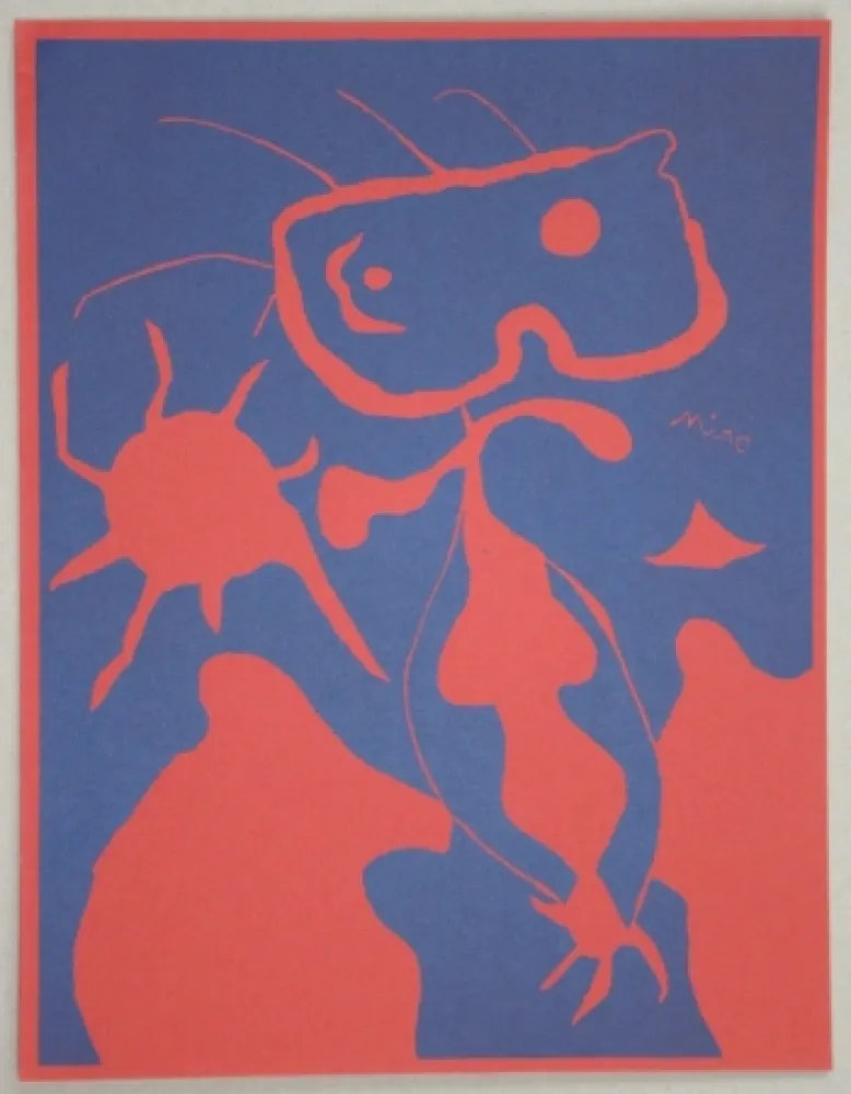 Линогравюра Miró - Composition pour XXe Siècle