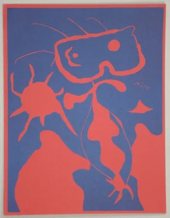 Линогравюра Miró - Composition pour XXe Siècle