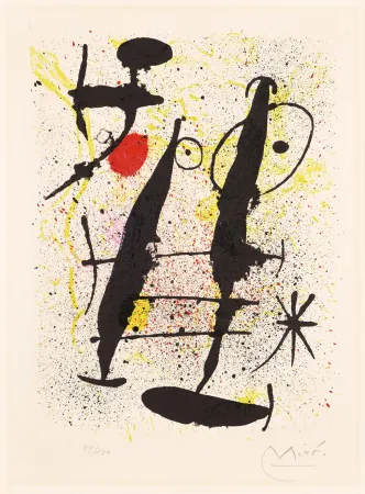 Литография Miró - Dans la rivière basse (In the Low River)