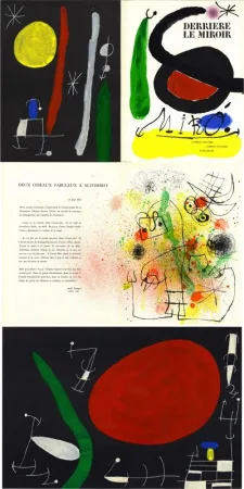 Иллюстрированная Книга Miró - Derrière Le Miroir n° 164-165. L'OISEAU SOLAIRE, L'OISEAU LUNAIRE, ÉTINCELLES. 10 LITHOGRAPHIES EN COULEURS (1967)