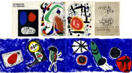 Литография Miró - Derrière le Miroir n° 57-58-59. MIRO. Avec le spectaculaire et célèbre 
