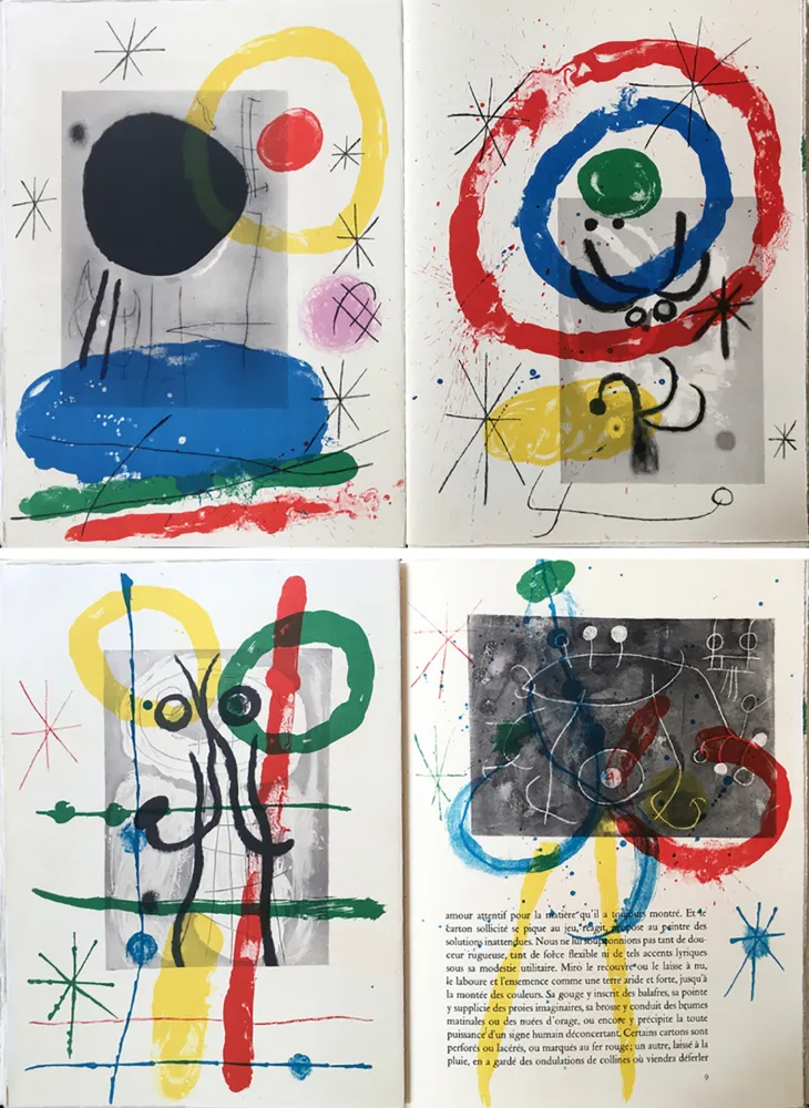 Иллюстрированная Книга Miró - DERRIÈRE LE MIROIR N°151-152. MIRO. CARTONS. Mai 1965.