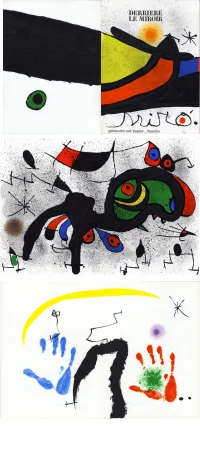 Иллюстрированная Книга Miró - Derrière Le Miroir n°193-194. MIRÓ. PEINTURES SUR PAPIER, DESSINS. 12 LITHOGRAPHIES EN COULEURS (1971).