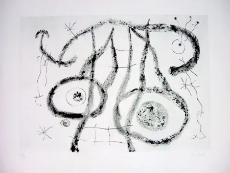 Гравюра Сухой Иглой Miró - EL AGUADOR V