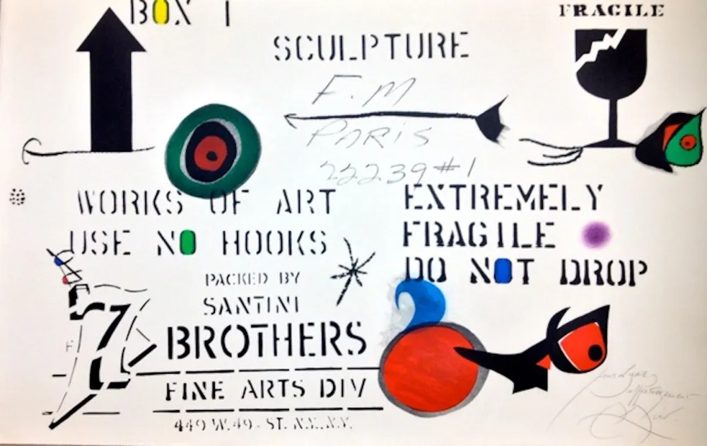 Офорт Miró - Embalaje