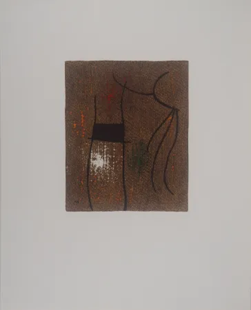 Литография Miró -  Femme abstraite