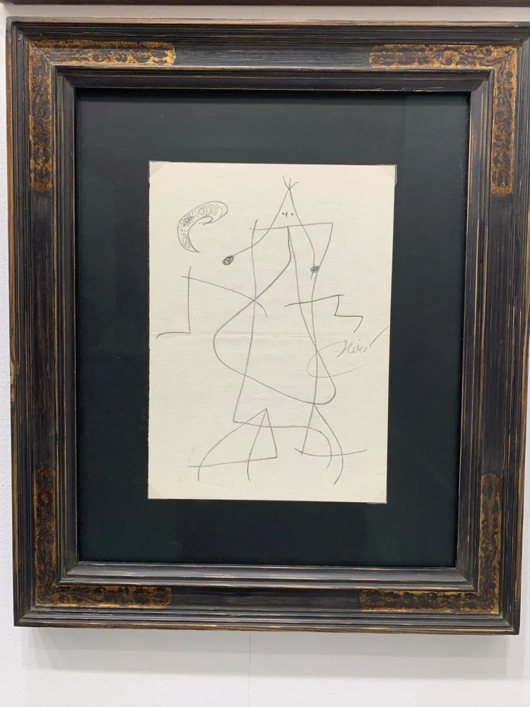 Офорт Miró - Femme devant la lune