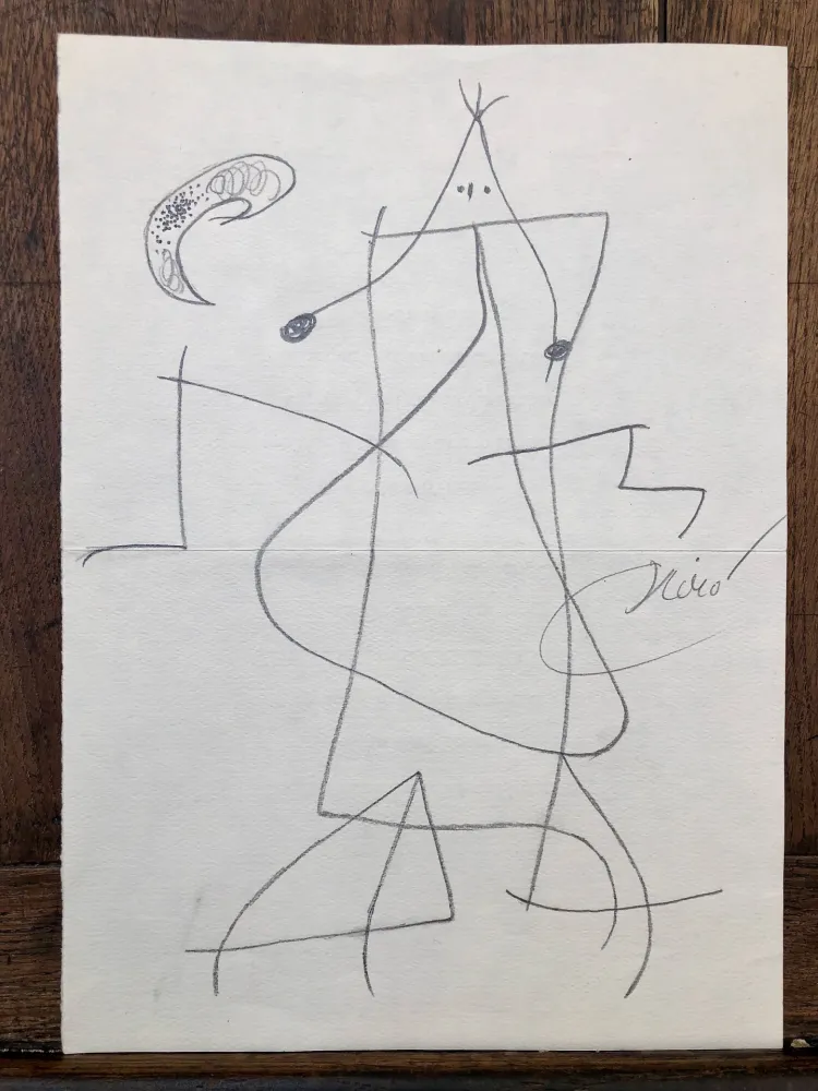 Офорт Miró - Femme devant la lune