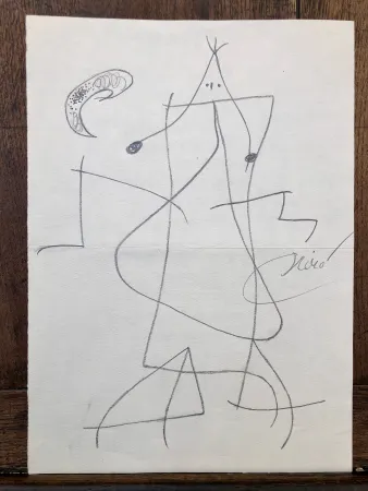 Офорт Miró - Femme devant la lune