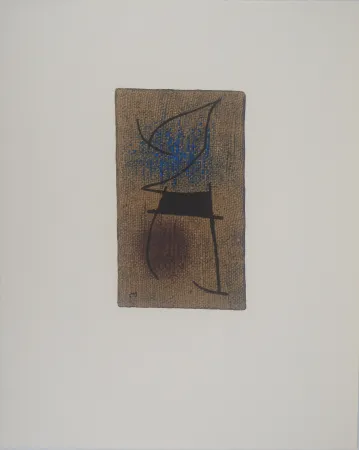 Литография Miró - Femme en bleu