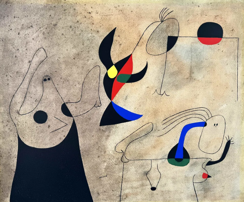 Трафарет Miró - Femmes sur la plage (Constellations) 