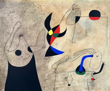 Трафарет Miró - Femmes sur la plage (Constellations) 