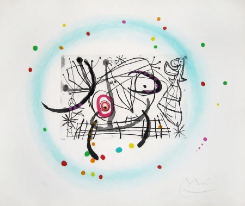 Офорт И Аквитанта Miró - Fissures