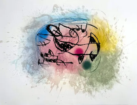 Офорт И Аквитанта Miró - Fourmi Rose 