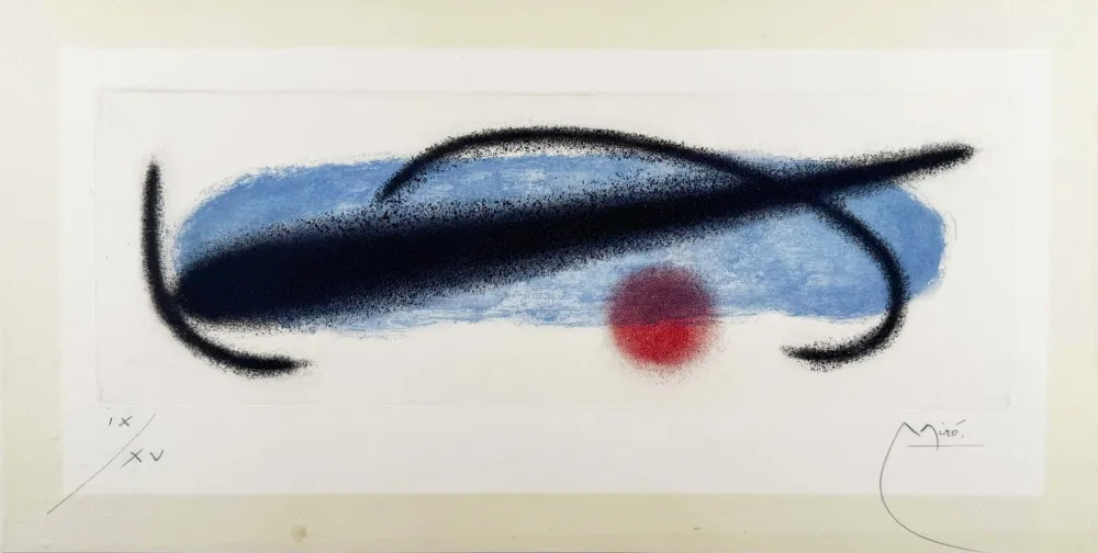 Офорт И Аквитанта Miró - Fusées 1 