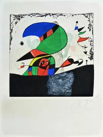 Офорт И Аквитанта Miró - Gaudi IV