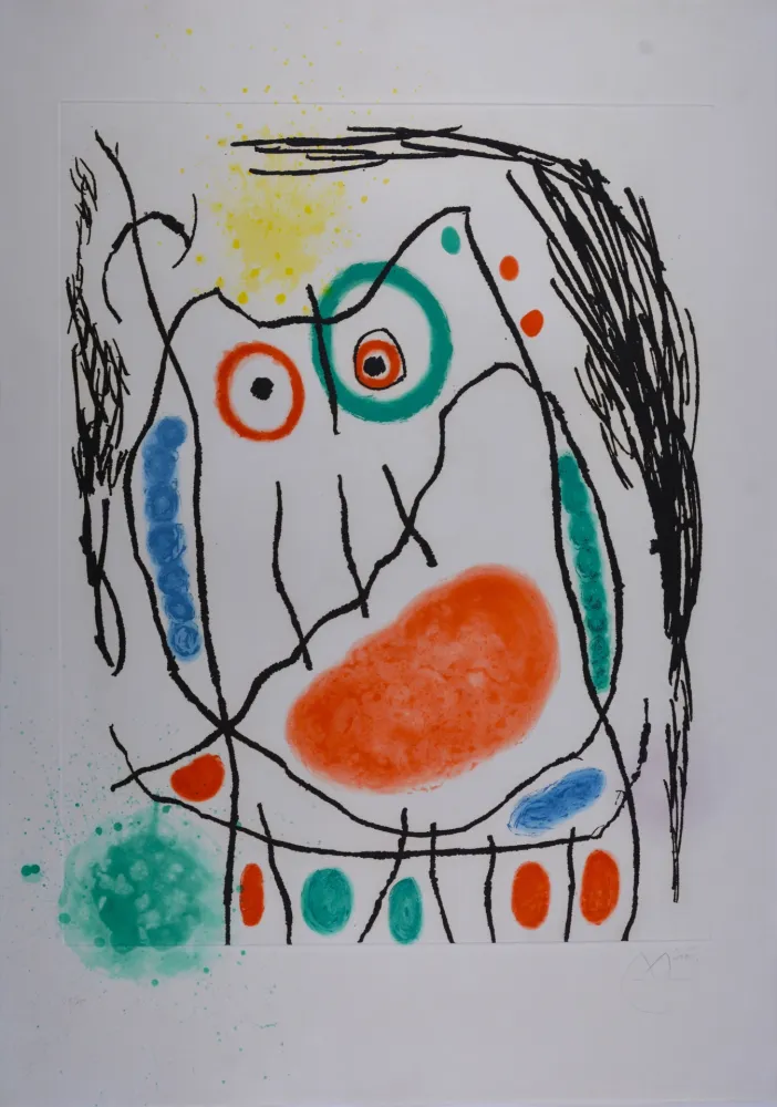 Офорт И Аквитанта Miró - Grand duc I 