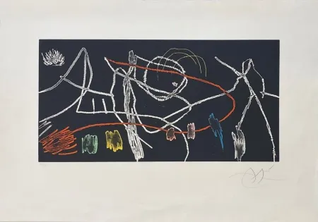 Офорт И Аквитанта Miró - Gravures pour une exposition 