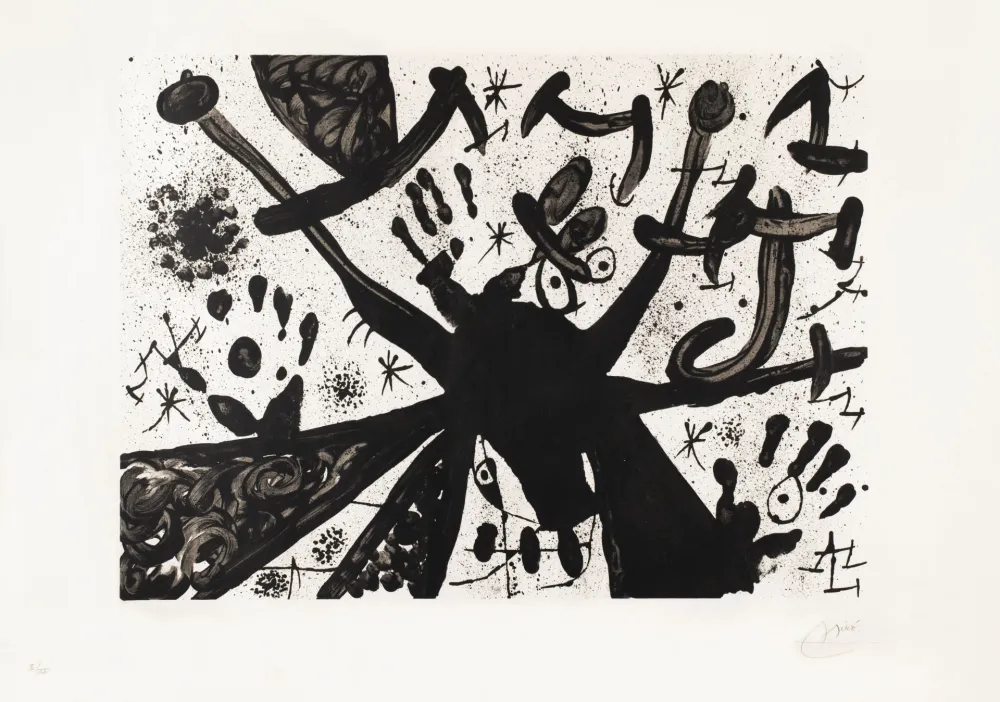 Литография Miró - Homage to Joan Prats