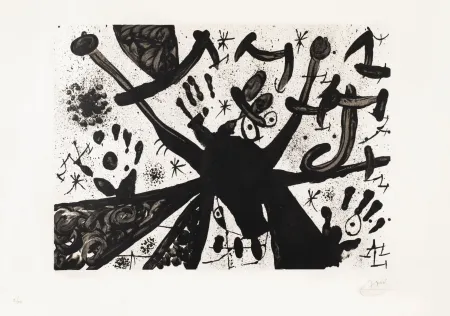 Литография Miró - Homage to Joan Prats