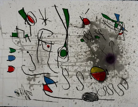 Гравюра Miró - Homage to Picasso, 1972 - Hand-signed