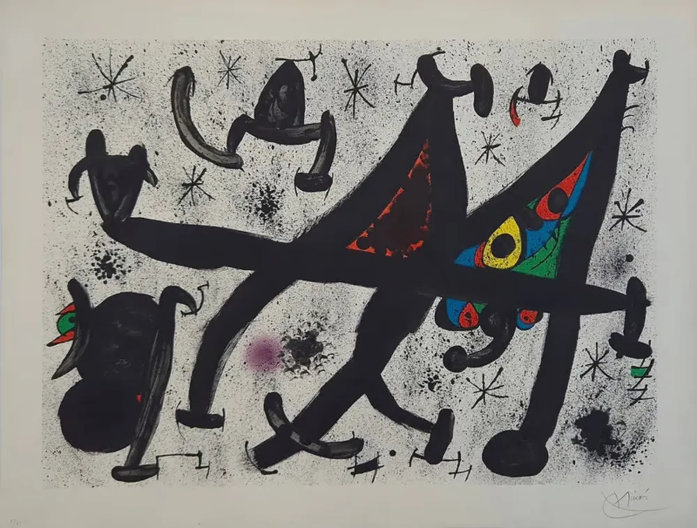 Литография Miró - Homenatge a Joan Prats 11