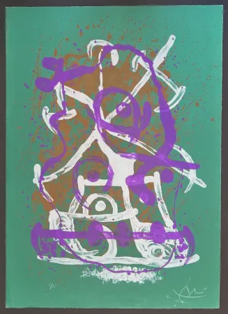 Литография Miró - Joan Miró (1893-1983) - Chevauchée - Colour lithograph - 1969