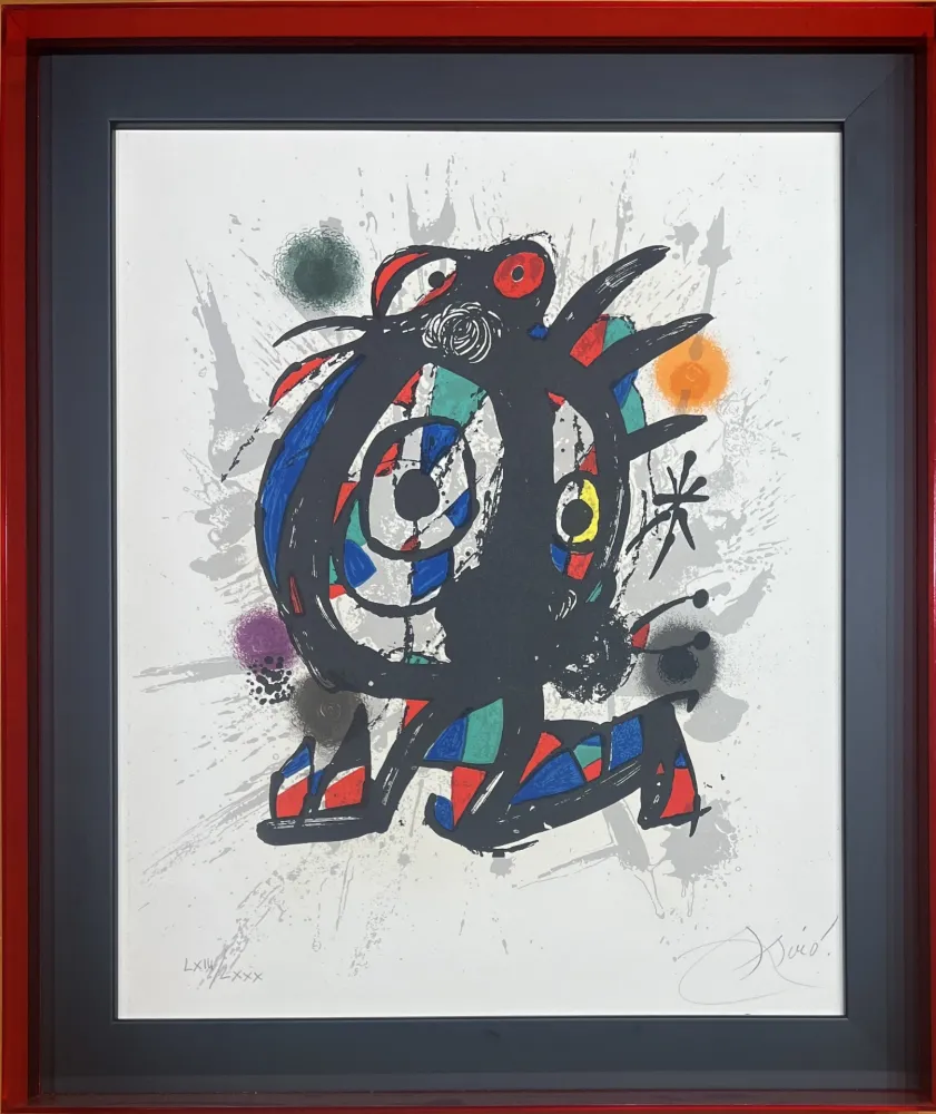 Литография Miró - Joan Mirò (1893-1983) - Coloured lithograph on Arches paper - 1977