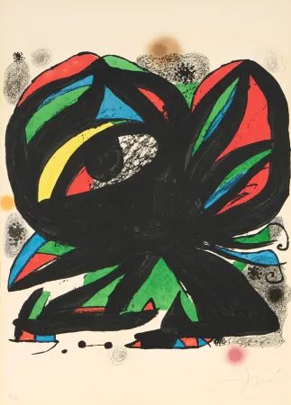 Литография Miró - Joan Miró (1893–1983) – Fundació Joan Miró – Color lithograph on paper – 1975