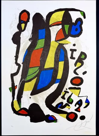 Литография Miró - Joan Mirò (1893-1983) - Miró Milano - Color Lithograph on Arches paper - 1981