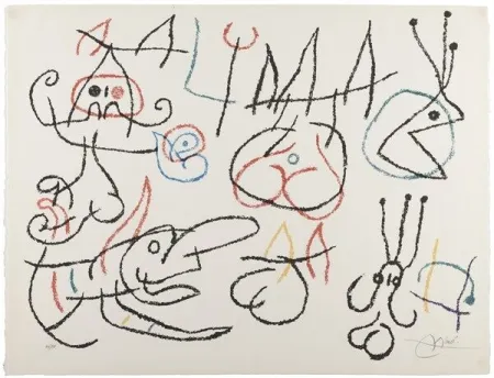 Литография Miró - Joan Miró (1893 - 1983) - Ubu aux Baléares - Color lithograph - 1971