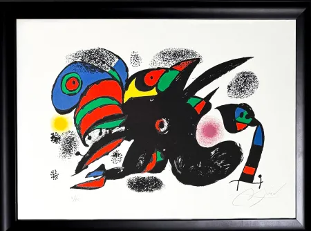 Литография Miró - Joan Miró (1893–1983) - XX SIÈCLE N.47 - Color lithograph on Vélin Arches paper - 1976