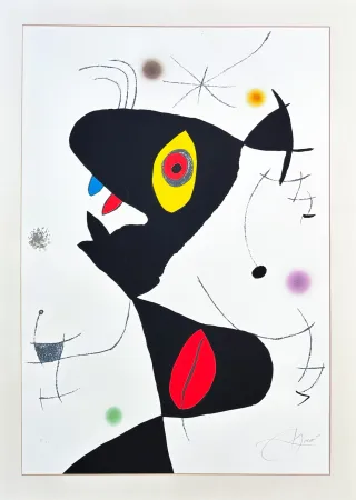 Литография Miró - Joan Miró - Oda à Joan Miró - color lithograph on Guarro paper - 1973