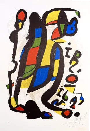 Литография Miró - Joan Mirò(1893-1983) - Miró Milano - Color Lithograph on Arches paper - 1981