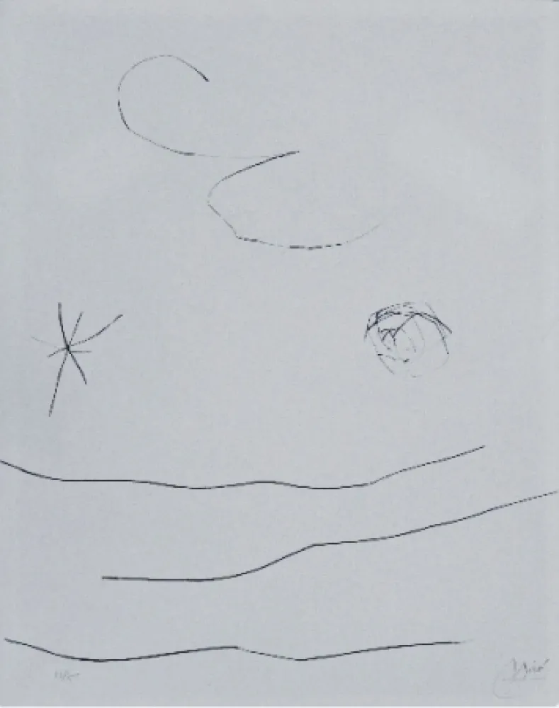 Гравюра Сухой Иглой Miró - Journal d'un graveur 4