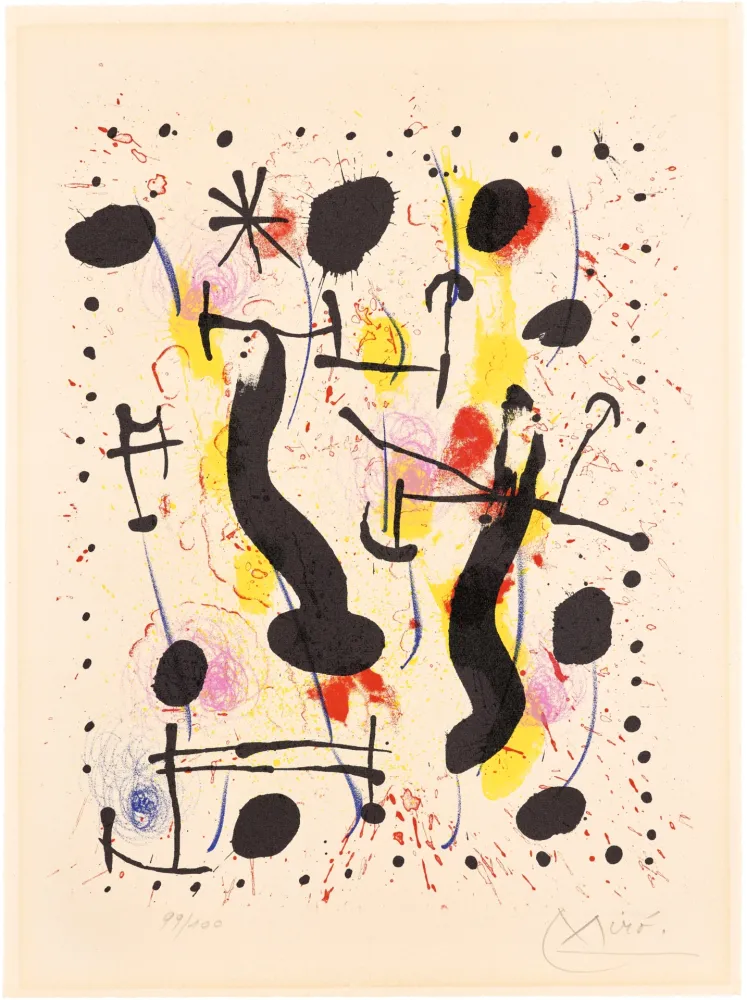Литография Miró - La bauge du sanglier (The Wild Boar’s Lair)
