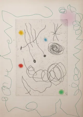 Гравюра Сухой Иглой Miró - La chouette et l’escargot (The Owl and the Snail)