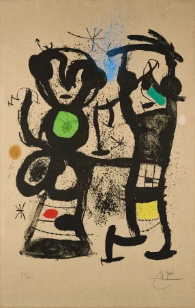 Литография Miró - La Conversation