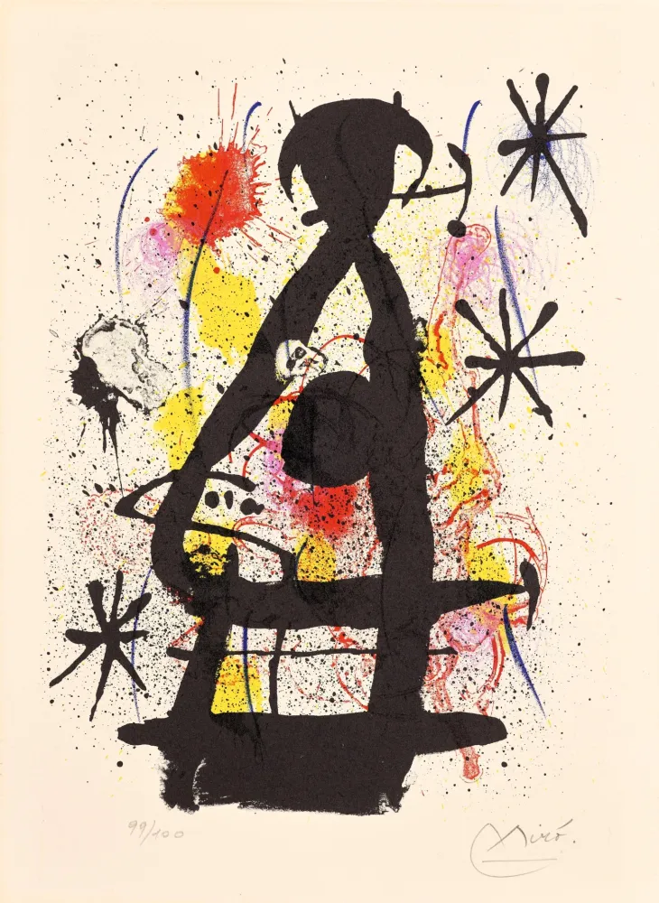 Литография Miró - La lune près de paraître (The Moon About to Appear)