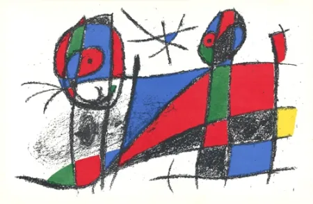 Литография Miró - Le chat heureux / The Happy Cat