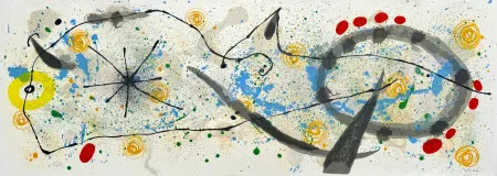 Литография Miró - Le Lézard aux plumes d'or