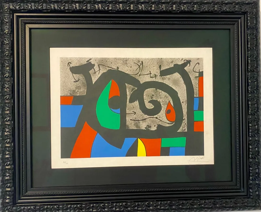 Литография Miró - Le lezard aux plumes d´or
