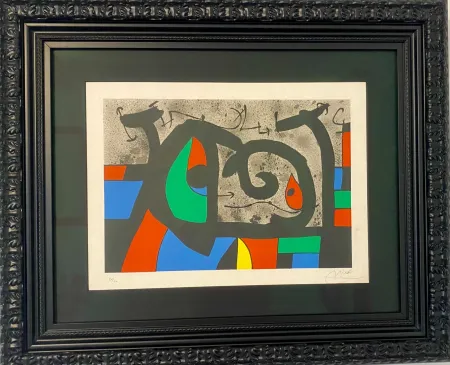 Литография Miró - Le lezard aux plumes d´or