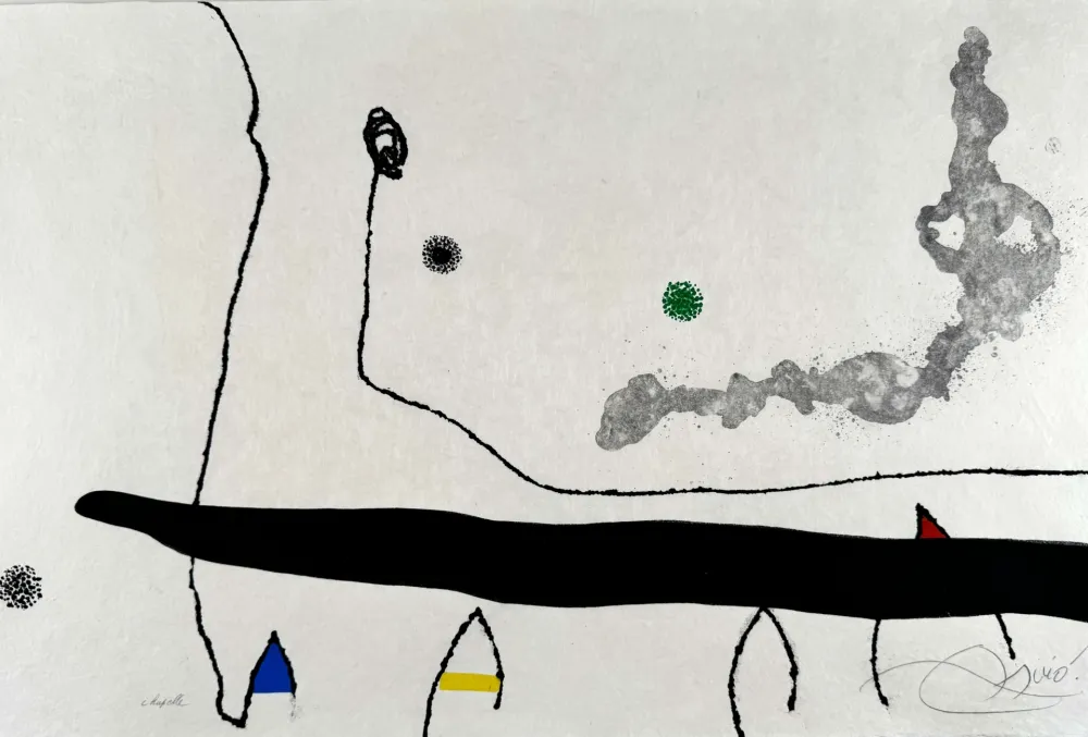 Офорт И Аквитанта Miró - Le marteau sans maître (planche XXIII) 