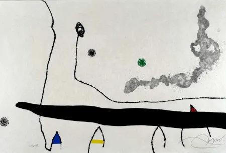 Офорт И Аквитанта Miró - Le marteau sans maître (planche XXIII) 