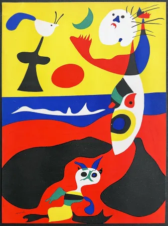 Литография Miró - L'ÉTÉ. Lithographie surréaliste, signée dans la composition  (1938)