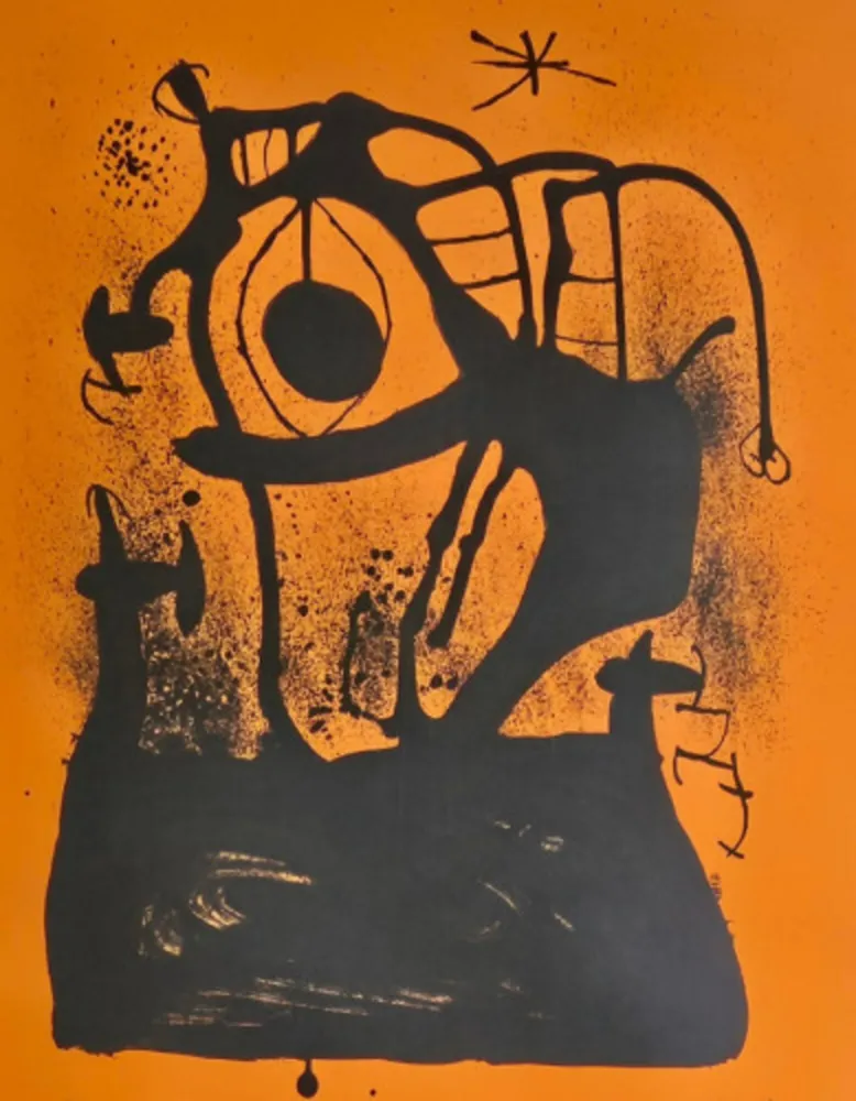 Литография Miró - L'Hypnotiseur (orange)