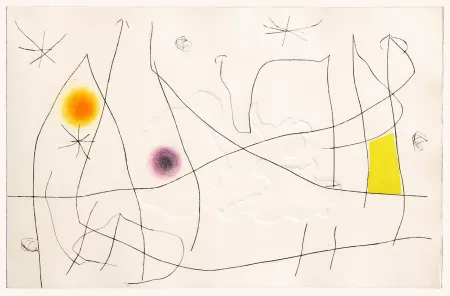 Гравюра Сухой Иглой Miró - L'issue dérobée